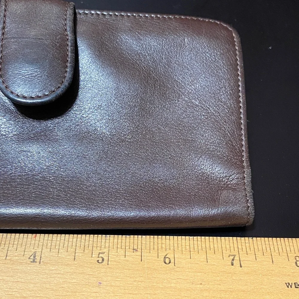 Fossil vintage brown Leather checkbook Wallet